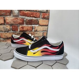 VANS‎ Old Skool Flame Sneakers Low Top Suede Canvas Men's Size 8.5 Rare
